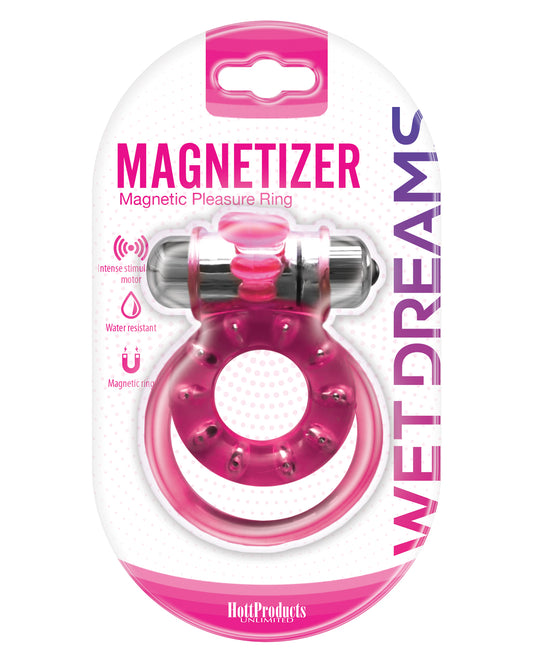 Wet Dreams Penis Enhancement Ring with Magnetic Chrome Balls and Stretch Scrotum Strap for Heightened Sensation