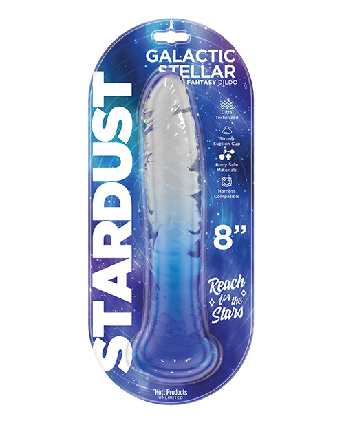 Stardust Dildo Crystal Blue Jelly Ultra-Smooth Texture and Suction Cup for Versatile Intimate Play