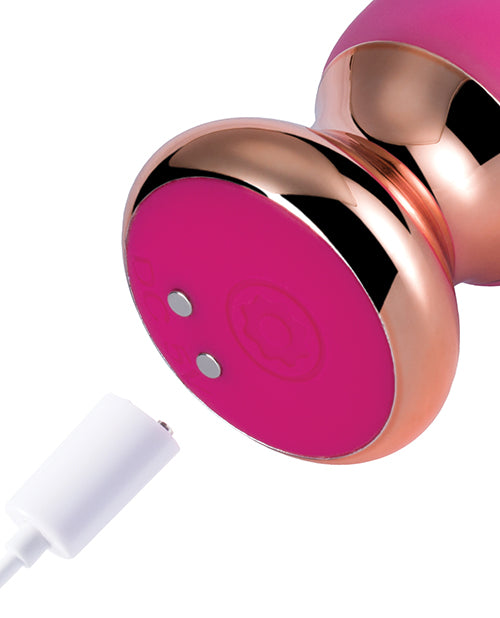 Rose Twister Remote Vibrating Anal Plug with 10 Dynamic Patterns and Spiral Design