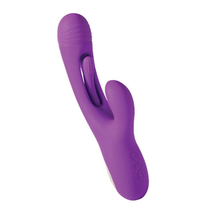 Elegant purple Bora G-Spot Tapping Rabbit Vibrator displayed on a tasteful, neutral background, highlighting its sleek design and advanced features. Find this premium vibrator exclusively at our adult store, perfect for sophisticated personal pleasure