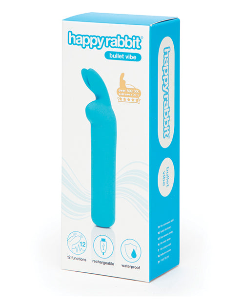 Happy Rabbit Stimulator Rechargeable Bullet Flexible Silicone Bunny Ears for Targeted Clitoral Stimulation