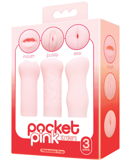 Icon Dolls & Masturbators Pocket Pink Strokers Realistic Texture Closed-End Design for Enhanced Solo Pleasure