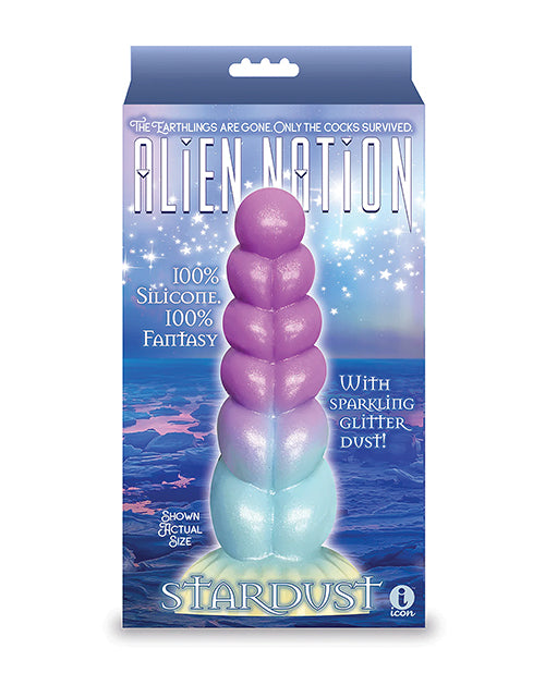 Alien Nation Unicorn Dildo Translucent Glitter Spiral Fantasy Toy for Imaginative Pleasure