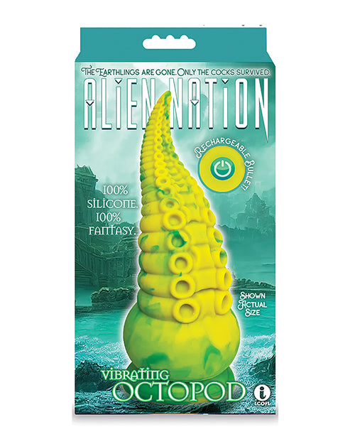 Alien Nation Vibrating Dildo Octopod with Tentacle Texture and Rechargeable Design for Intimate Stimulation