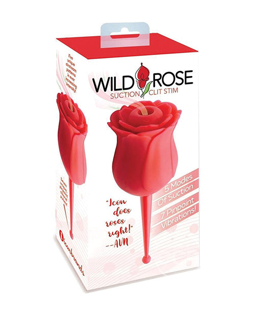 Wild Rose Stimulator Vibrator with Rose-Shaped Silicone Head and Airstream Technology for Clitoral Stimulation