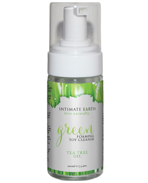 Intimate Earth Toy Cleaner with Foaming Action and Natural Tea Tree Oil for Safe Intimate Hygiene