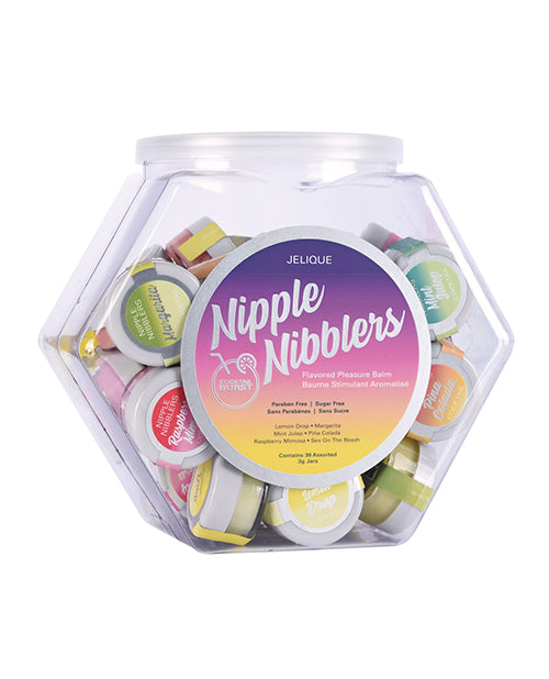 Jelique Nipple Balm Assorted Flavors Edible Pleasure Balm Display for Enhanced Foreplay