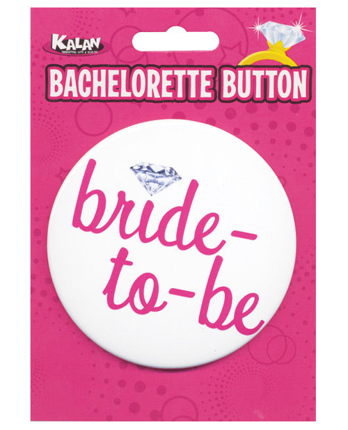 Kalan Bachelorette Party Button White 3-Inch Bride-To-Be for Wedding Celebrations