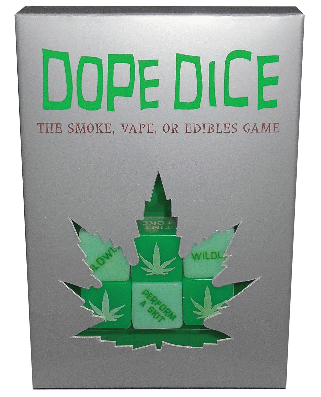 Kheper Games party game Dope Dice with team challenge dice for adult cannabis-themed fun