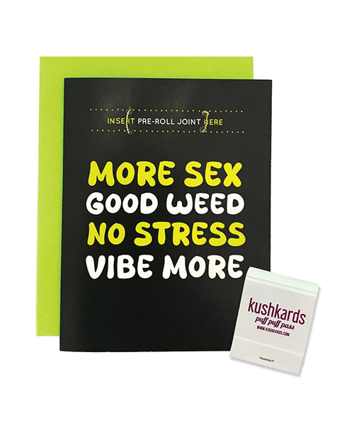 Kush Kards Greeting Card Bold Neon Mantra with Matchbook for Bachelorette Party Vibes