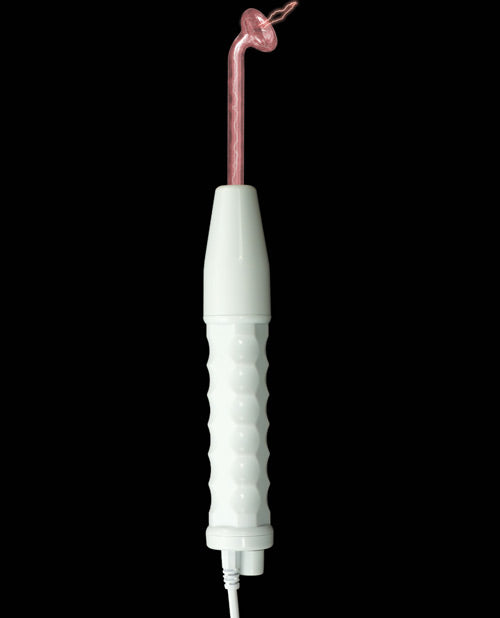 KinkLab stimulator Neon Wand red glowing glass attachments electro stimulation for sensual tingling sensations