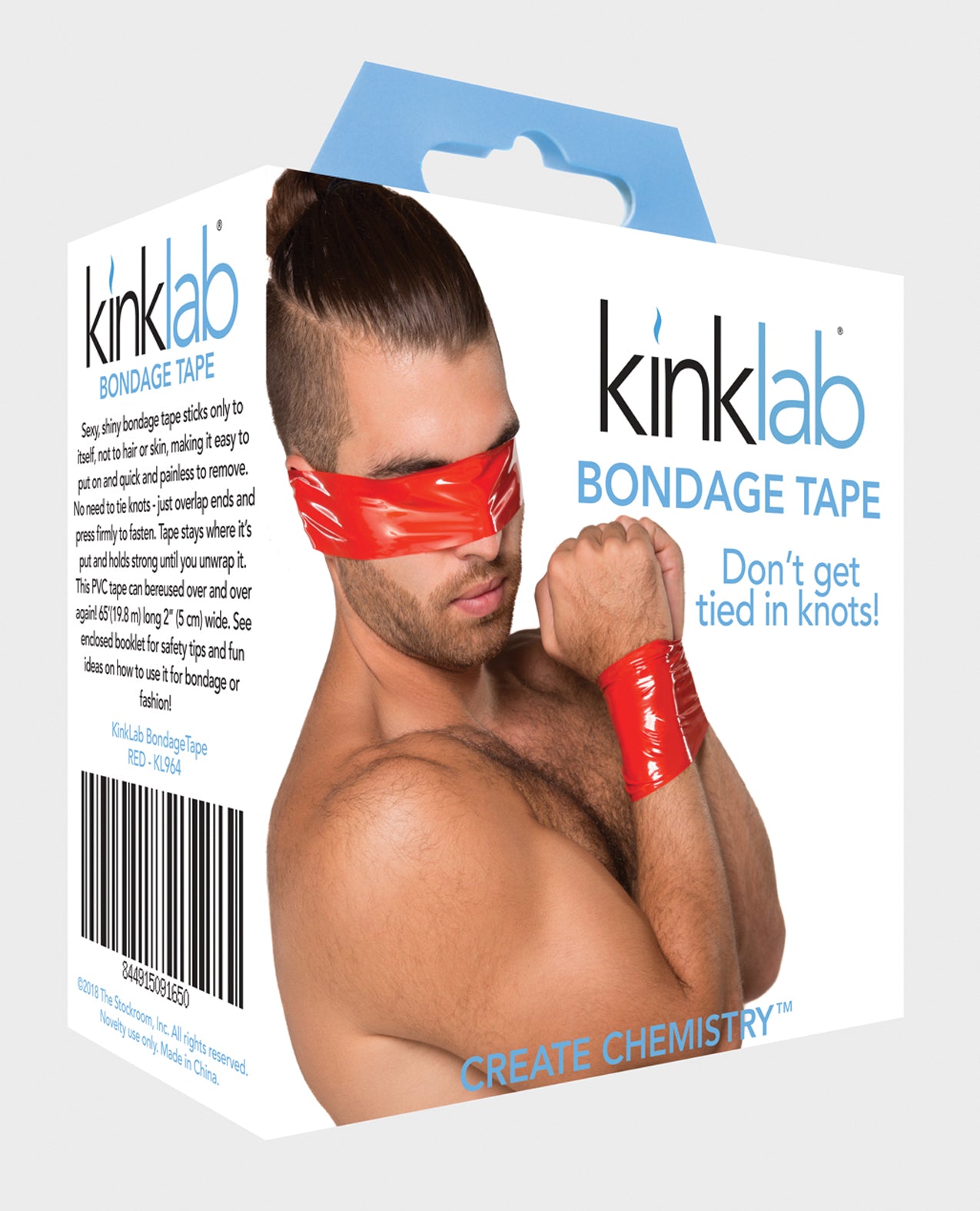 Kinklab Reusable Red Bondage Tape for Easy Restraint Play
