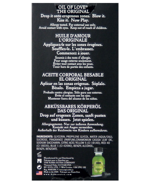 Kama Sutra Oil of Love Kissable Flavored Warming Foreplay Oil - Original