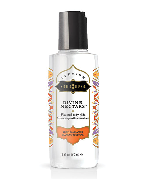 Divine Nectars body glide water-based flavored mango kissable formula for enhanced intimacy