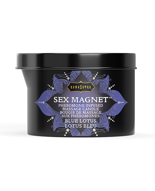 Kama Sutra Setting The Mood Pheromone Massage Candle with Blue Lotus and Easy Pour Spout for Sensual Relaxation