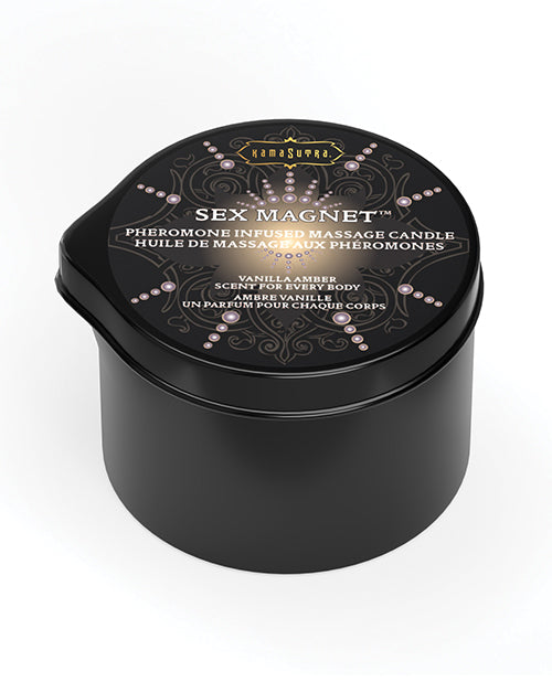 Pheromone Massage Candle with Vanilla Amber Scent and Pour Spout