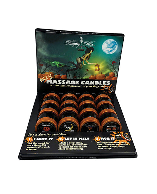 Kama Sutra Halloween Mini Massage Candles Prepack Display - 1.7 oz Display of 16