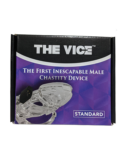 Locked In Lust The Vice Standard Clear Chastity Device with Adjustable Anti-Pullout System