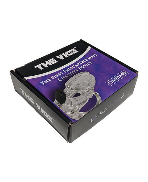 Locked In Lust The Vice Standard Clear Chastity Device with Adjustable Anti-Pullout System