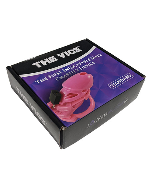 Locked In Lust The Vice Standard Pink Polycarbonate Male Chastity Device