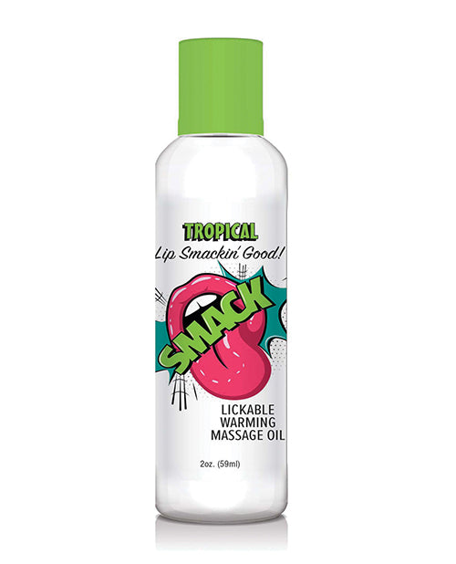 Smack Massage Oil Edible Tropical Flavor Warming Formula for Sensual Couples Massage