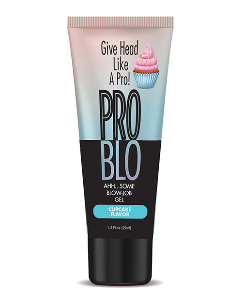 Pro Blo Oral Pleasure Gel Cupcake Flavored Lubricant with Flip Cap for Enhanced Oral Intimacy