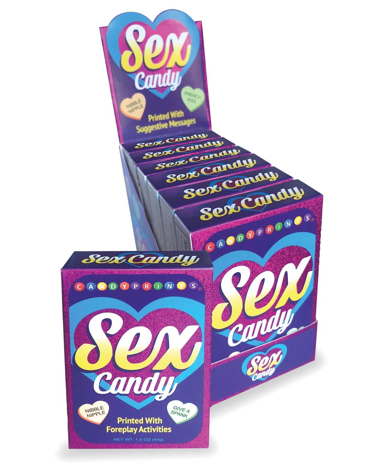 Candy Prints Sex Candy Foreplay Game with Assorted Flavors and Playful Messages for Romantic Couples