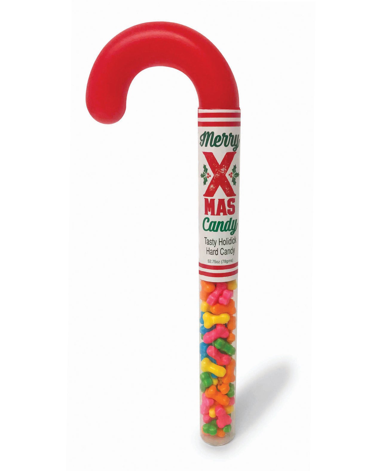 Candy Prints Holiday Hard Candy Cane Festive Novelty Shape for Holiday Celebrations