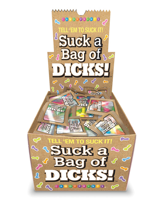 Candy Prints Novelty Candy Display with 100 Mini Packs and Fun Shapes for Gag Gift Giving