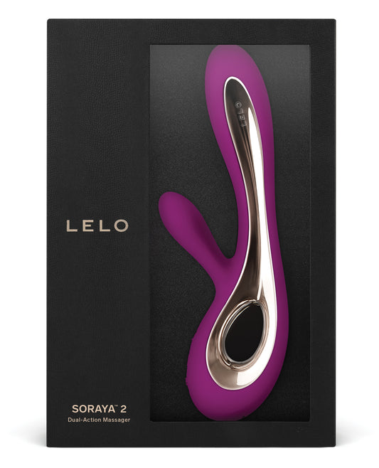 LELO Soraya 2 Dual-Action Rabbit Vibrator with Flexible Design in Deep Rose