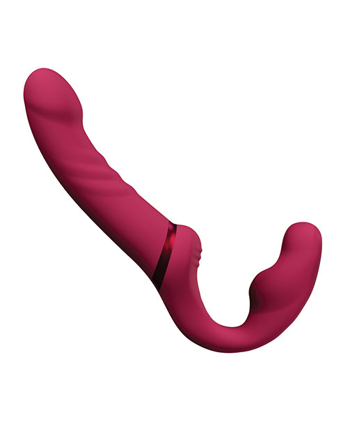 Lovense Strapless Strap On Flexible Double-Ended Pink App-Controlled Vibration for Shared Penetration