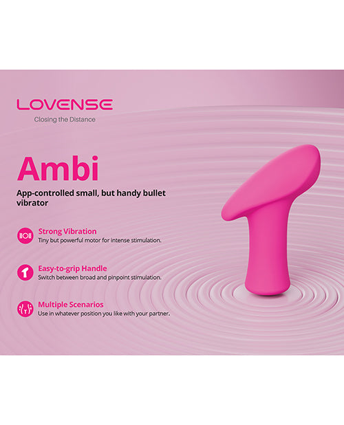 Lovense Ambi Bullet Vibrator in Pink with Multi-Angle Stimulation