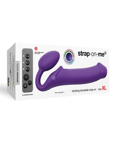 Strap-On Me Strapless Strap-On Triple Motor Flexible Remote-Controlled Design for Double Stimulation and Couples' Pleasure