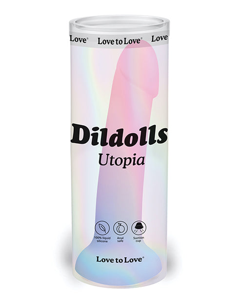 Love to Love DILDOLLS Utopia Curved Silicone Dildo Suction Cup Gradient for Versatile Vaginal and Anal Play