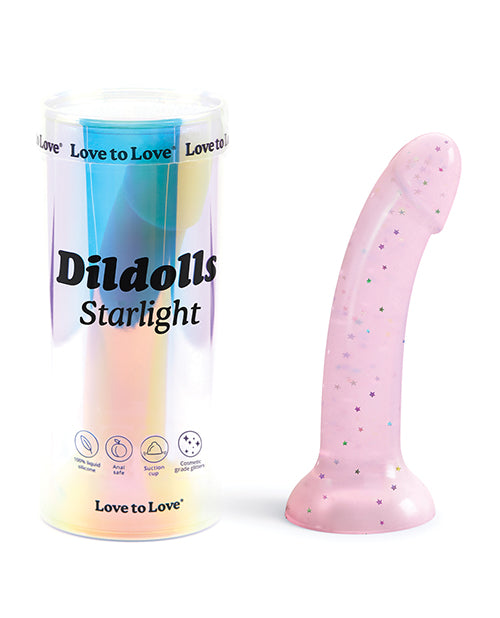 Love to Love Silicone Dildo Curved Suction Cup Sparkling Pink Design for Versatile Pleasure