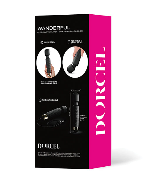 Dorcel Wanderful Rechargeable Black & Gold Massager with 20 Modes
