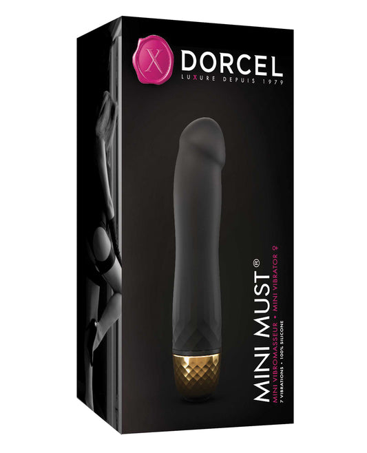 Dorcel Mini Vibrator Black and Gold Compact Design Soft-Touch Finish for Discreet Clitoral Stimulation