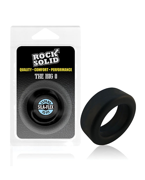 Rock Solid Penis Enhancement Ring Black Silicone O Shape for Prolonged Erections and Enhanced Size