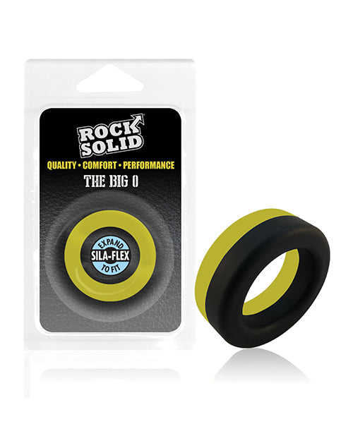 Rock Solid penis enhancement silicone ring black and yellow for size increase and stamina support