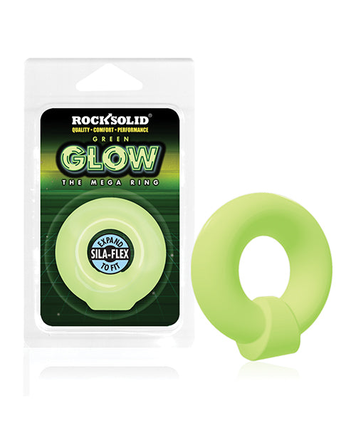 Rock Solid Penis Enhancement Ring with Glow in the Dark Material and Scrotum Pressure Knob for Enhanced Sensation