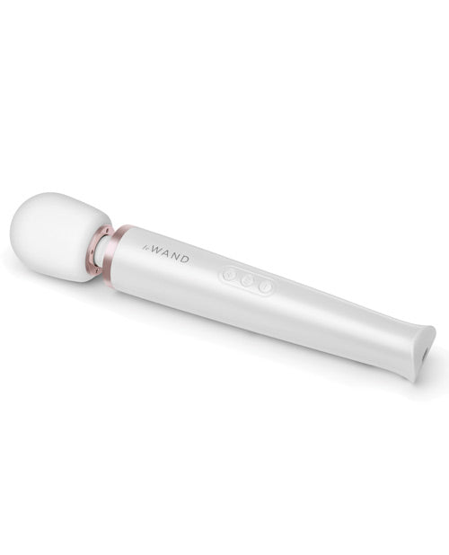 Le Wand Rechargeable Vibrating Massager – Pearl White Luxury Wand