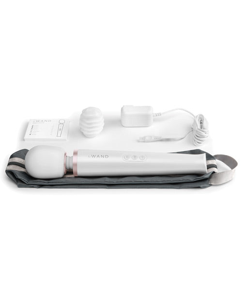Le Wand Rechargeable Vibrating Massager – Pearl White Luxury Wand