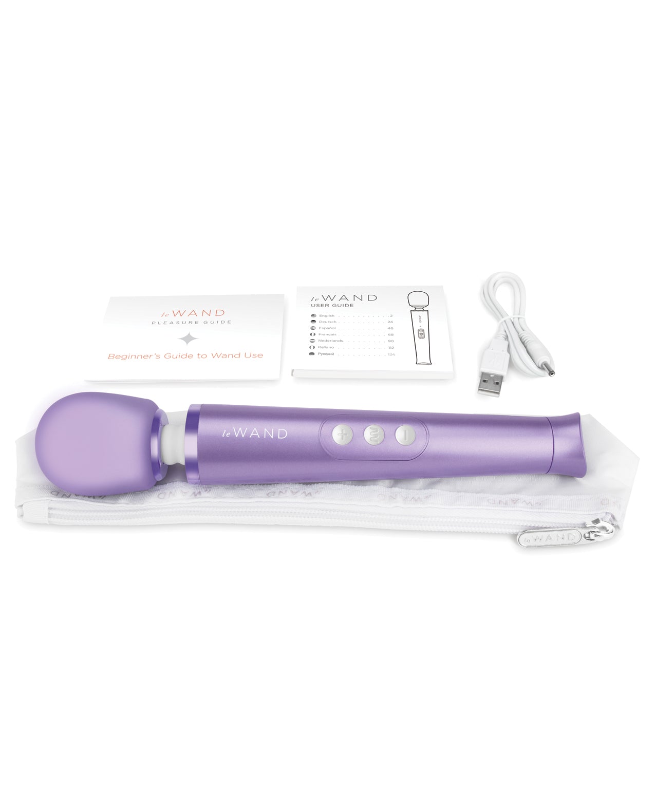 Le Wand Petite Rechargeable Massager in Violet with Flexible Neck