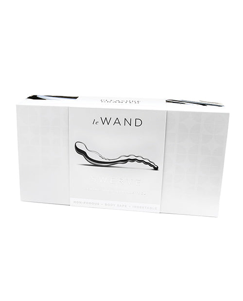 Le Wand Stainless Steel Swerve dual-ended anal toy with bulbous and rippled tips for prostate massage and versatile stimulation