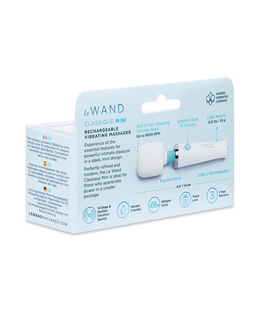 Le Wand Classique Mini Wand Massager – Compact Rechargeable Vibrator
