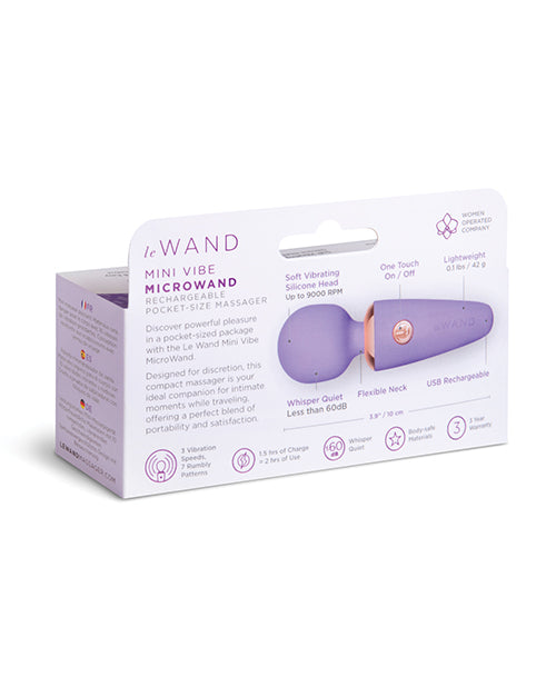Le Wand Mini Micro Wand Vibrator in Violet