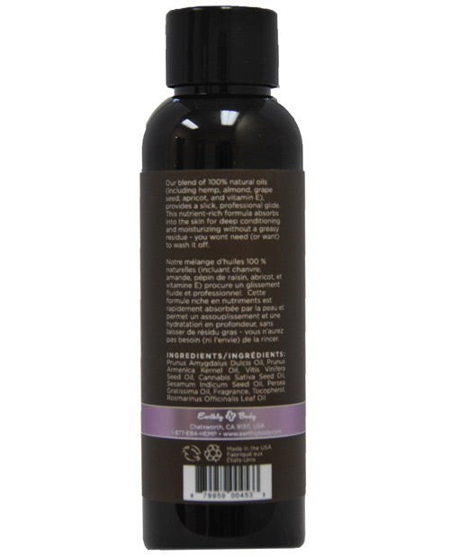 Earthly Body Lavender Massage & Body Oil – Nourishing Aromatherapy 2 oz