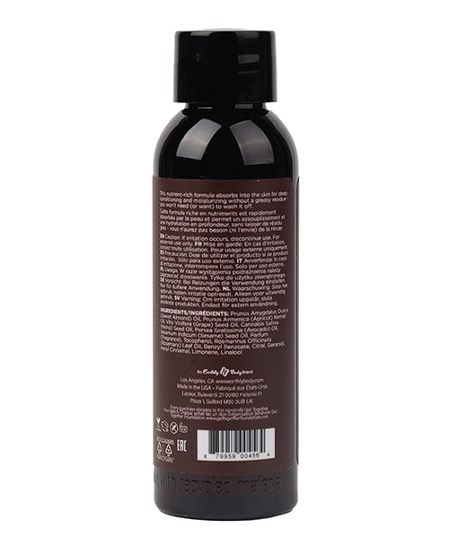 Earthly Body Massage & Body Oil with Hemp & Almond - Naked in the Woods Scent