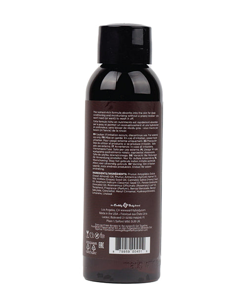 Earthly Body Hemp Seed Massage & Body Oil with Guavalava Scent - 2 oz