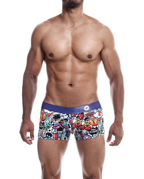 MaleBasics Lingerie Hipster Trunk Colorful Doodle Print Moisture-Wicking XL for Comfortable All-Day Wear